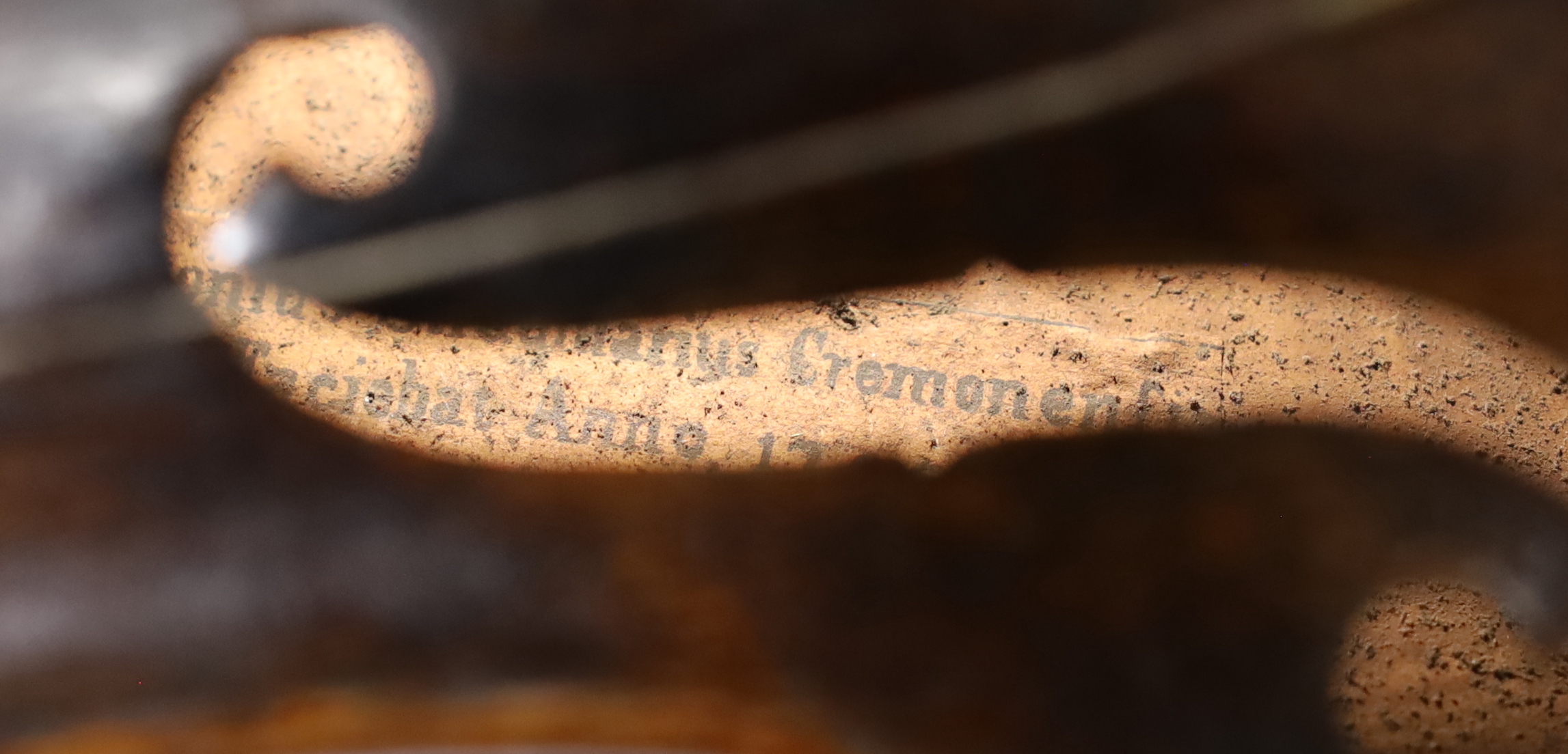 A 19th century German Stradivarius style violin, labelled ATS